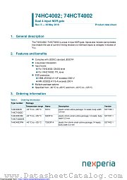 74HCT4002D datasheet pdf Nexperia