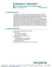 74HCT4017BQ datasheet pdf Nexperia