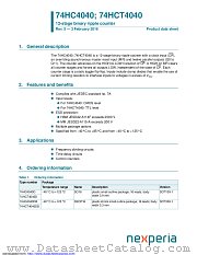 74HCT4040D datasheet pdf Nexperia