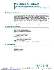 74HC4060D datasheet pdf Nexperia