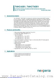 74HCT4351D datasheet pdf Nexperia