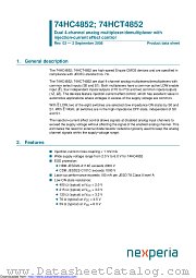 74HCT4852PW datasheet pdf Nexperia