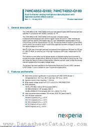 74HC4852BQ-Q100 datasheet pdf Nexperia