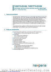 74HCT74PW-Q100 datasheet pdf Nexperia
