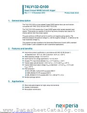 74LV132PW-Q100 datasheet pdf Nexperia