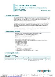 74LVC16240ADGG-Q100 datasheet pdf Nexperia