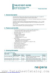 74LVC1G17GW-Q100 datasheet pdf Nexperia