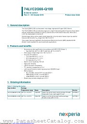 74LVC2G66DC-Q100 datasheet pdf Nexperia