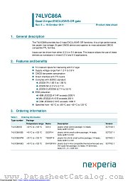 74LVC86AD datasheet pdf Nexperia
