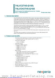74LVC2T45GT-Q100 datasheet pdf Nexperia