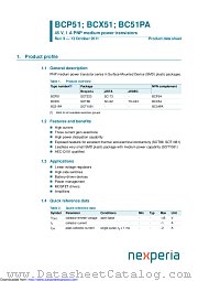 BCP51-10 datasheet pdf Nexperia