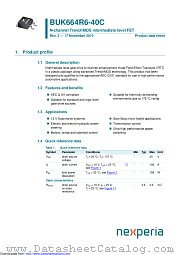 BUK664R6-40C datasheet pdf Nexperia