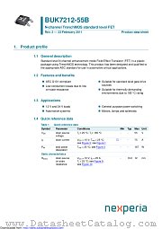 BUK7212-55B datasheet pdf Nexperia