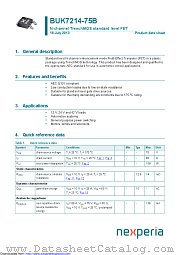 BUK7214-75B datasheet pdf Nexperia
