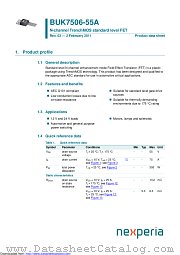 BUK7506-55A datasheet pdf Nexperia