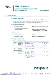 BUK7509-55A datasheet pdf Nexperia