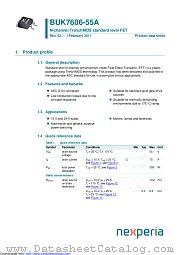 BUK7606-55A datasheet pdf Nexperia