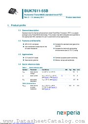 BUK7611-55B datasheet pdf Nexperia