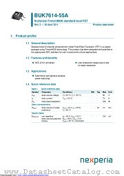 BUK7614-55A datasheet pdf Nexperia