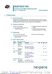 BUK7623-75A datasheet pdf Nexperia