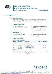 BUK7626-100B datasheet pdf Nexperia