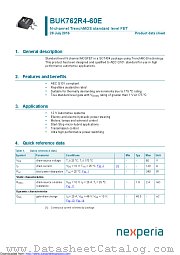 BUK762R4-60E datasheet pdf Nexperia