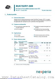 BUK762R7-30B datasheet pdf Nexperia
