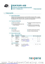 BUK763R1-40B datasheet pdf Nexperia