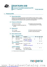 BUK763R4-30B datasheet pdf Nexperia