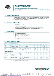 BUK763R9-60E datasheet pdf Nexperia