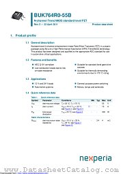 BUK764R0-55B datasheet pdf Nexperia