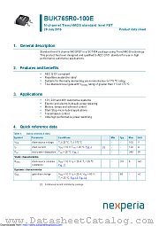 BUK765R0-100E datasheet pdf Nexperia