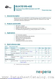 BUK7E1R9-40E datasheet pdf Nexperia