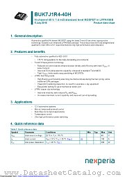 BUK7J1R4-40H datasheet pdf Nexperia