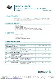 BUK7K15-80E datasheet pdf Nexperia