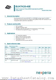 BUK7K25-40E datasheet pdf Nexperia