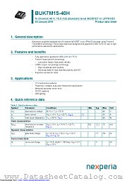 BUK7M15-40H datasheet pdf Nexperia