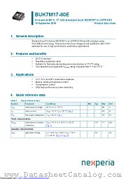 BUK7M17-80E datasheet pdf Nexperia