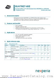 BUK7M27-80E datasheet pdf Nexperia