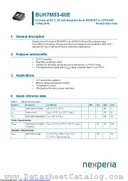 BUK7M33-60E datasheet pdf Nexperia