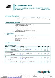 BUK7M8R5-40H datasheet pdf Nexperia