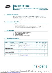BUK7Y12-100E datasheet pdf Nexperia