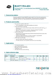 BUK7Y1R4-40H datasheet pdf Nexperia
