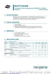 BUK7Y25-60E datasheet pdf Nexperia