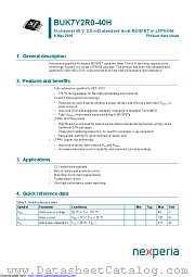 BUK7Y2R0-40H datasheet pdf Nexperia