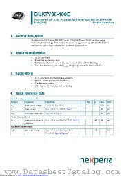 BUK7Y38-100E datasheet pdf Nexperia