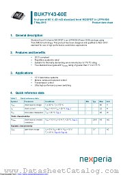 BUK7Y43-60E datasheet pdf Nexperia