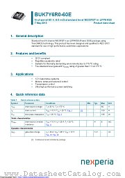 BUK7Y6R0-60E datasheet pdf Nexperia