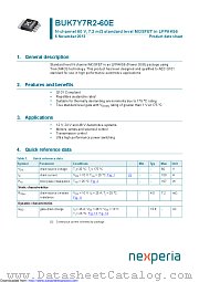 BUK7Y7R2-60E datasheet pdf Nexperia