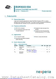 BUK9222-55A datasheet pdf Nexperia